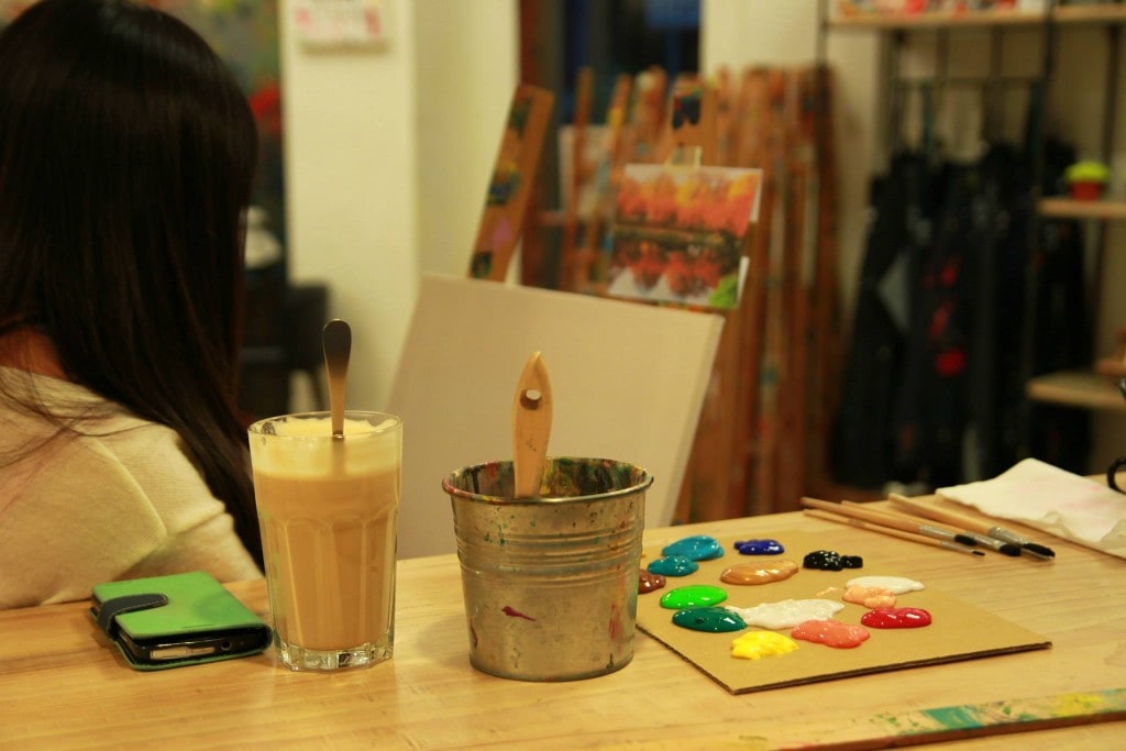 The escape artist, una cafetería en Taipei para pintar