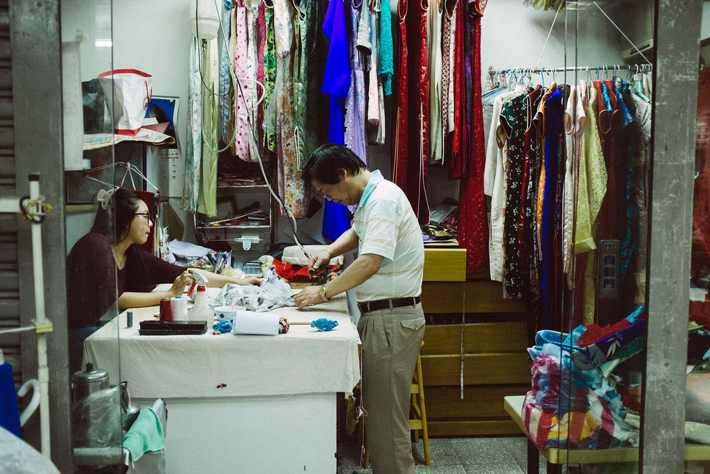 Una mañana en el mercado de las telas de Taipei